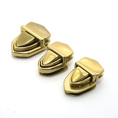 纯黄铜插扣包包五金配件插锁铜链纯铜锁扣开关锁插扣手工鸭舌锁扣