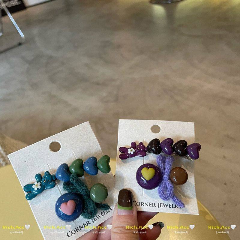 【实拍】颜色超美~小熊爱心纯色发夹甜美韩系少女碎发刘海夹发饰,饰品/流行首饰/时尚饰品新,发饰,淘宝优惠券,粉丝福利购,淘宝优惠卷