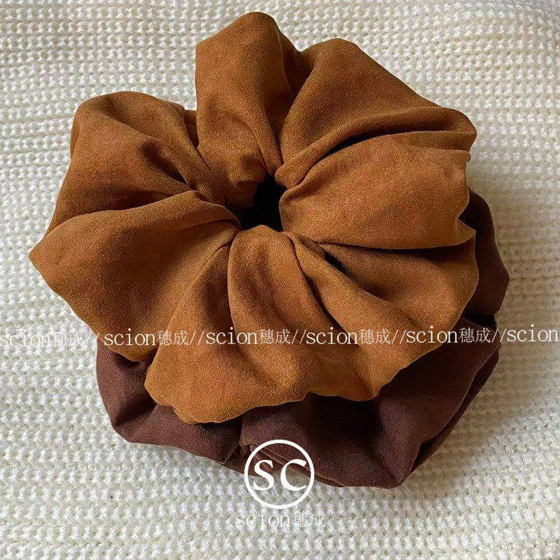 韩国ins欧尼博主同款焦糖棕麂皮