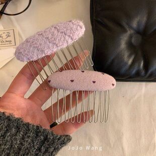 温柔插梳韩国简约发夹侧边早春刘海夹碎发夹子后脑勺发饰