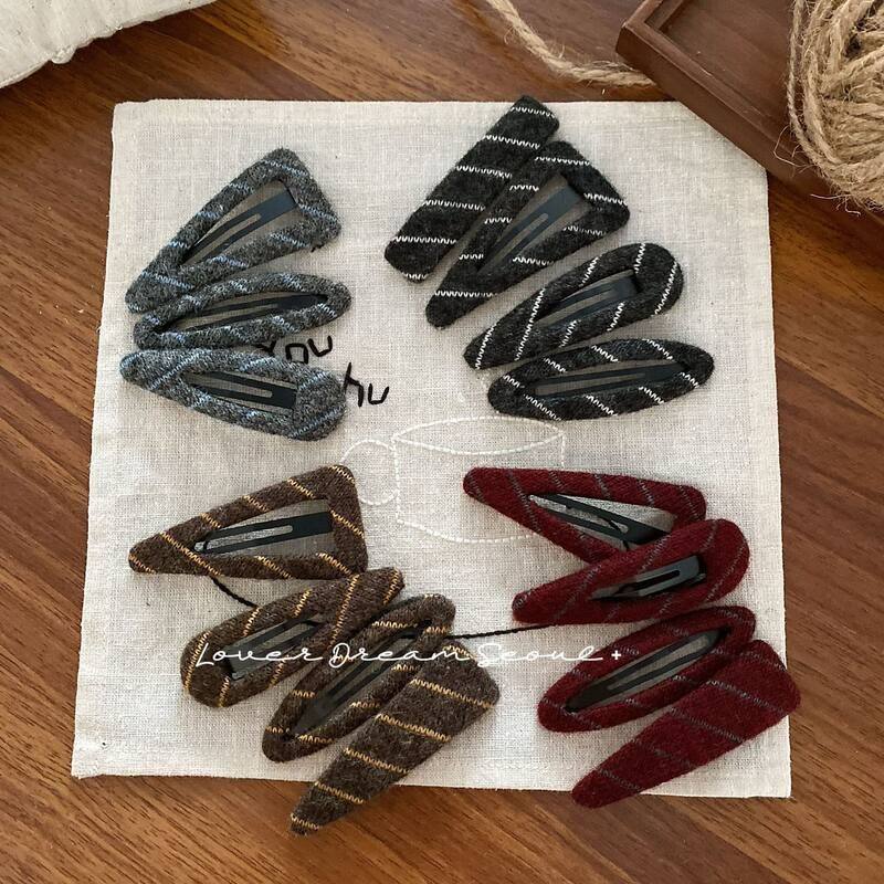 韩国秋冬新款斜纹毛呢布艺发夹时尚高级感刘海夹侧边夹儿童发饰,饰品/流行首饰/时尚饰品新,发饰,淘宝优惠券,粉丝福利购,淘宝优惠卷