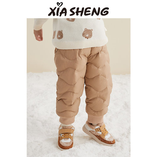 夏生童装白鸭绒羽绒裤