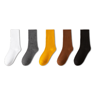 中筒袜子女堆堆袜春秋季黑色高筒袜秋冬款月子纯色棉长女袜ins潮