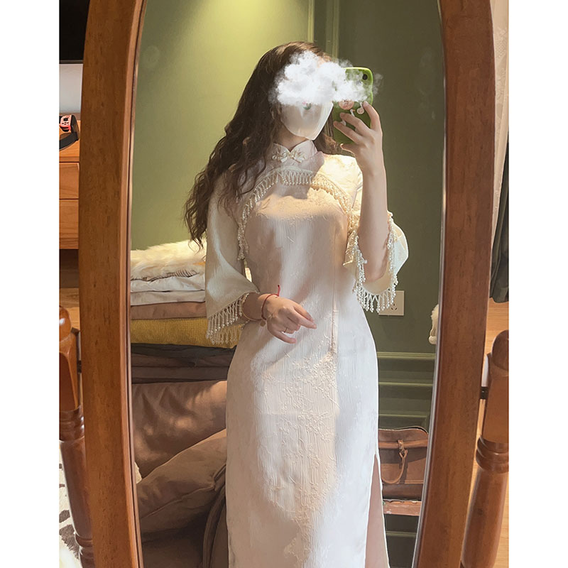 民国风日常倒大袖旗袍复古