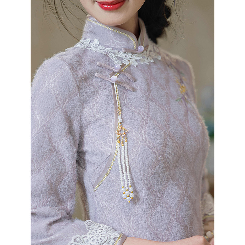 2024年冬季新中式改良复古旗袍