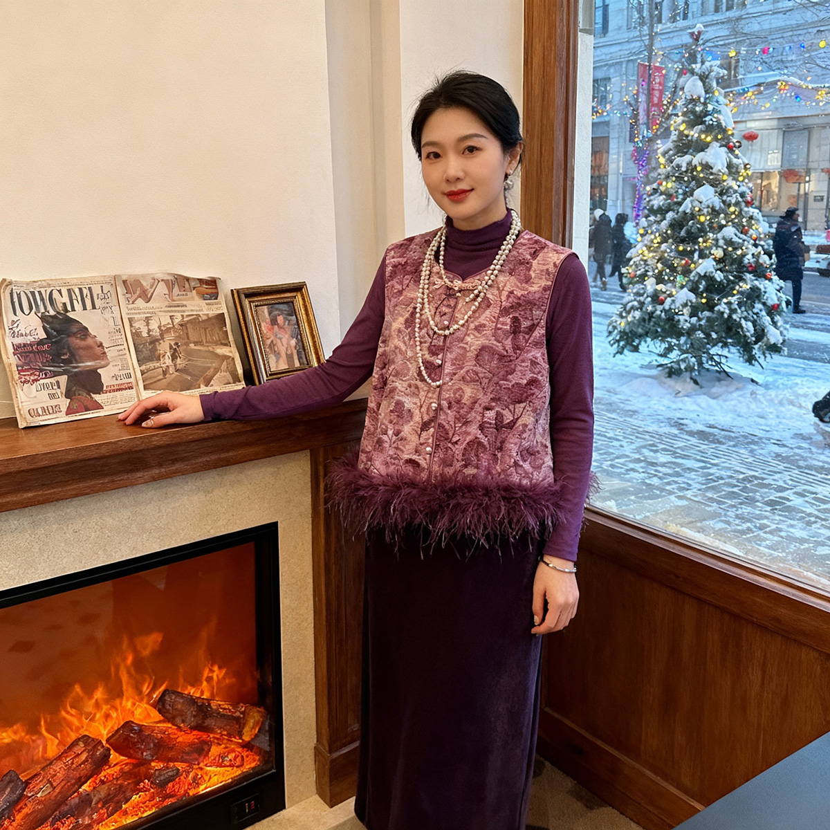 巨好看新中式国风提花马甲女2025