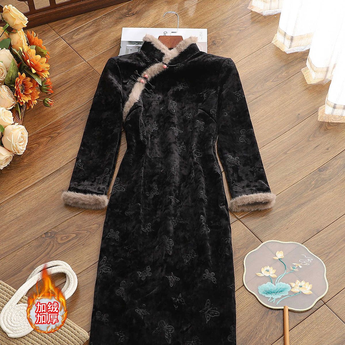 巨好看旗袍2025新款秋冬加绒加厚