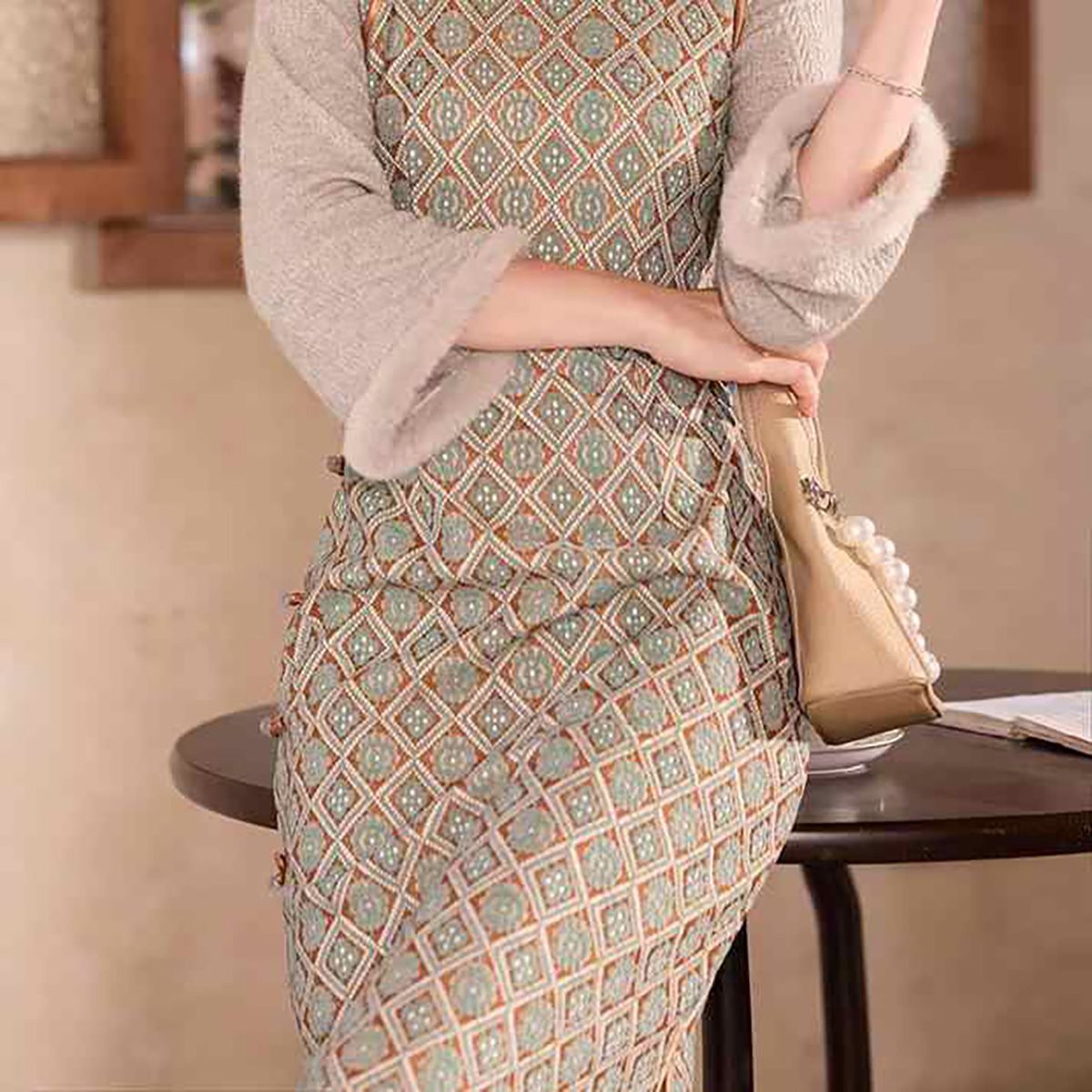 秋冬新中式加绒加厚2025改良旗袍