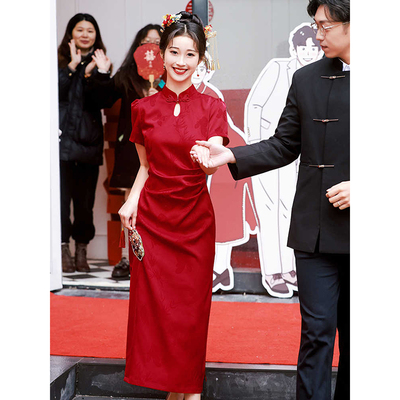 旗袍敬酒服新娘2025年新款新中式