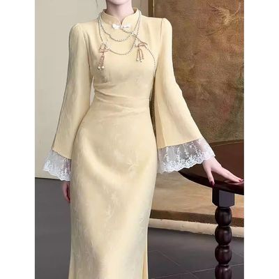 汀玥苓旗袍2025新款气质修身改良