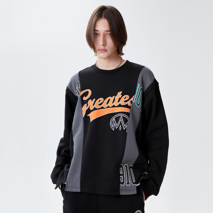 EVERLAST艾华朗设计感潮酷圆领卫衣E131015021