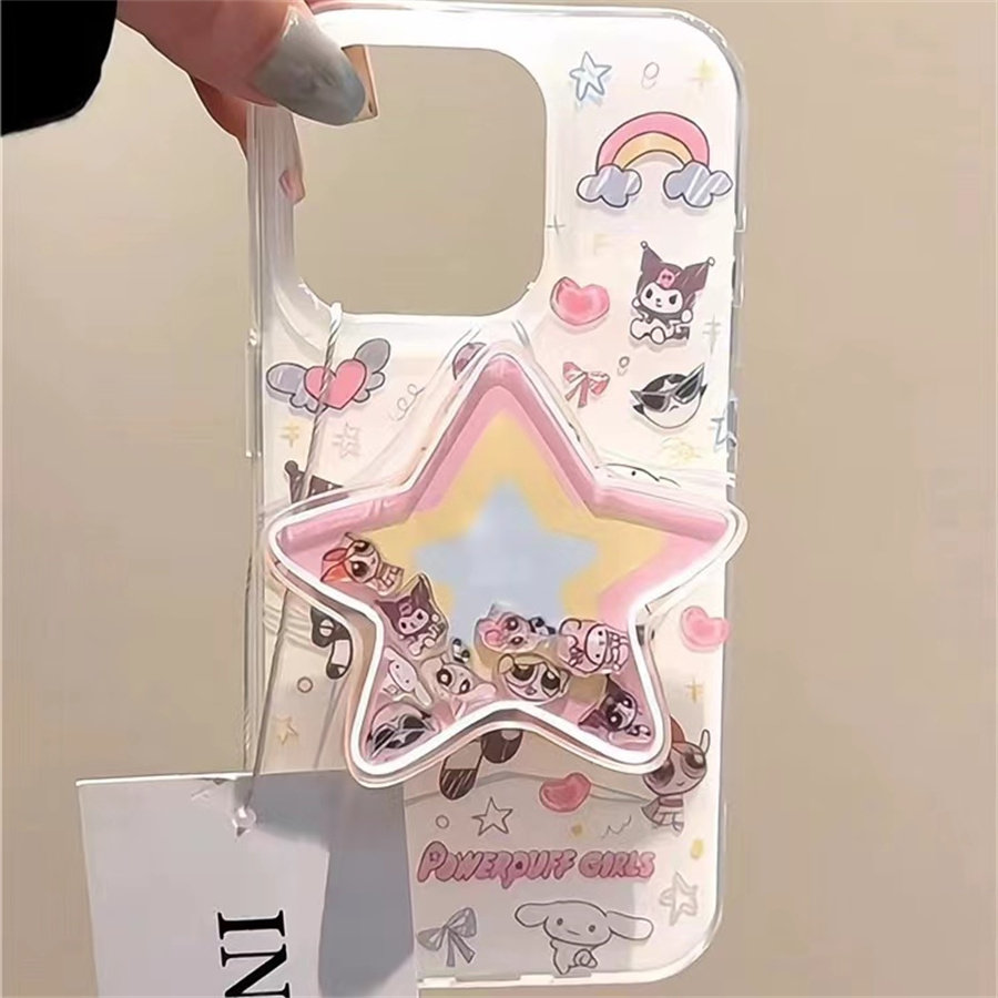 星星小女警萌磁吸支架适用小米14手机壳12软mix4防摔civi3全包10青春版60女k70红米turbo3/note13pro/k50至尊