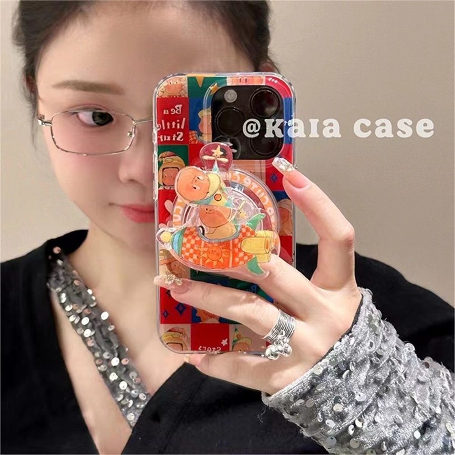 彩格飞机星星磁吸支架适用红米k70手机壳60e/40/50note13pro软11防摔8/9全包turbo3女12/k50游戏增强至尊版小