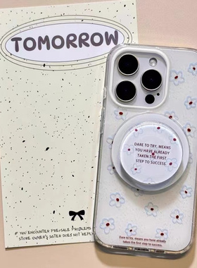 ins蓝色小花磁吸支架适用vivox90手机壳防摔y33s软壳y52s/s16s7女y30全包y200X100软X60PRO+/y35/y78/18创意