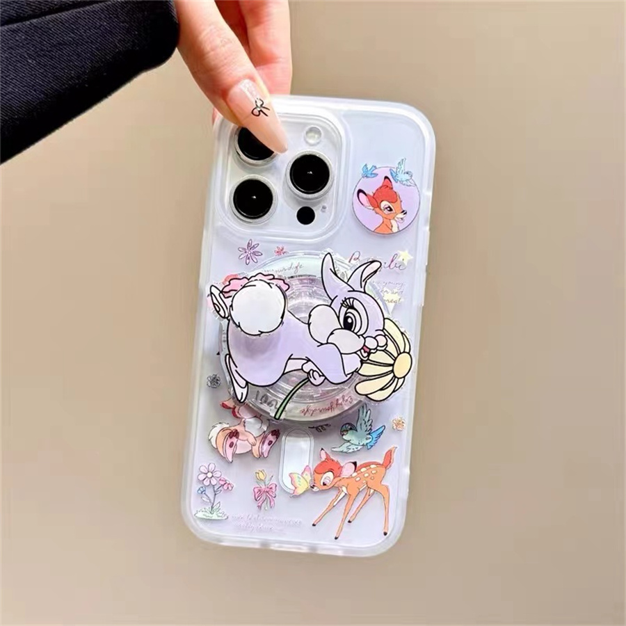 超萌小鹿兔子磁吸支架适用红米k70手机壳60e/40/50note13pro软11防摔8/9全包turbo3女12/k50游戏增强至尊版小