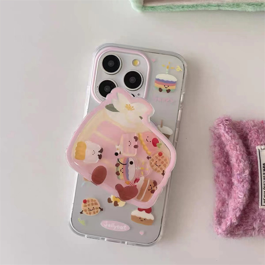 可爱点心蛋糕磁吸支架适用红米k70手机壳60e/40/50note13pro软11防摔8/9全包turbo3女12/k50游戏增强K30S至尊