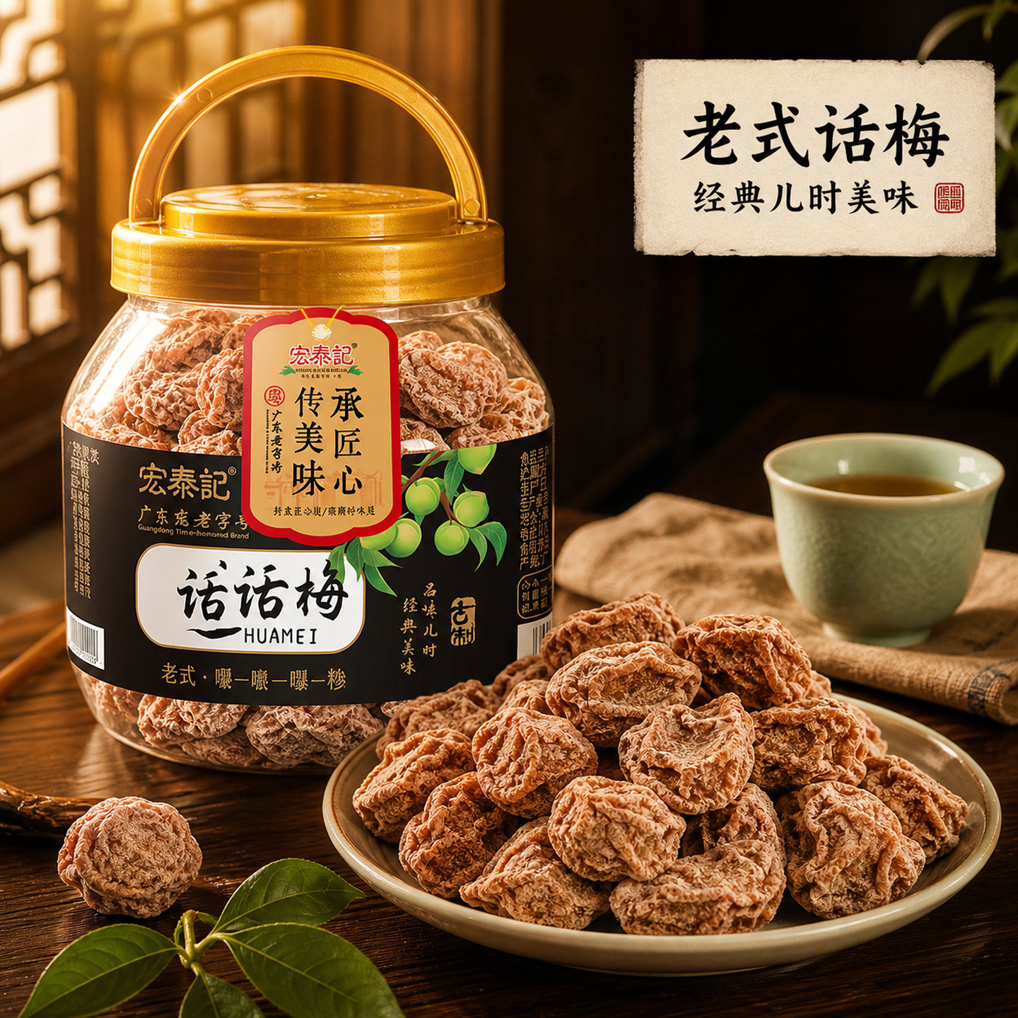 宏泰记老式九制话梅咸酸甜零食梅子蜜饯孕妇怀旧潮汕特产梅干泡水图片