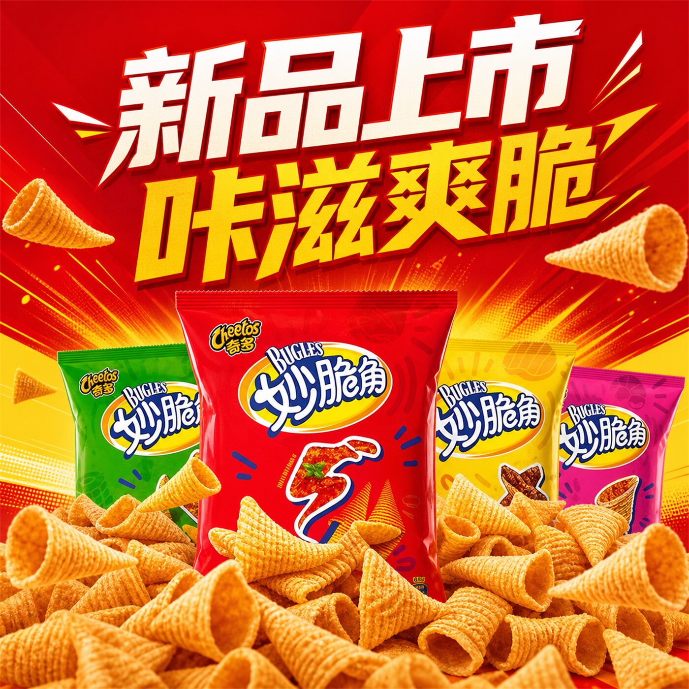 妙脆角小包装乐事奇多尖角脆混合多口味组合商用休闲小吃零食批发