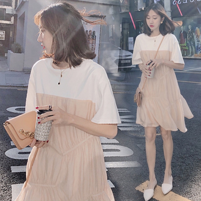2020夏装新款韩国气质洋气网红中长款宽松显瘦连衣裙