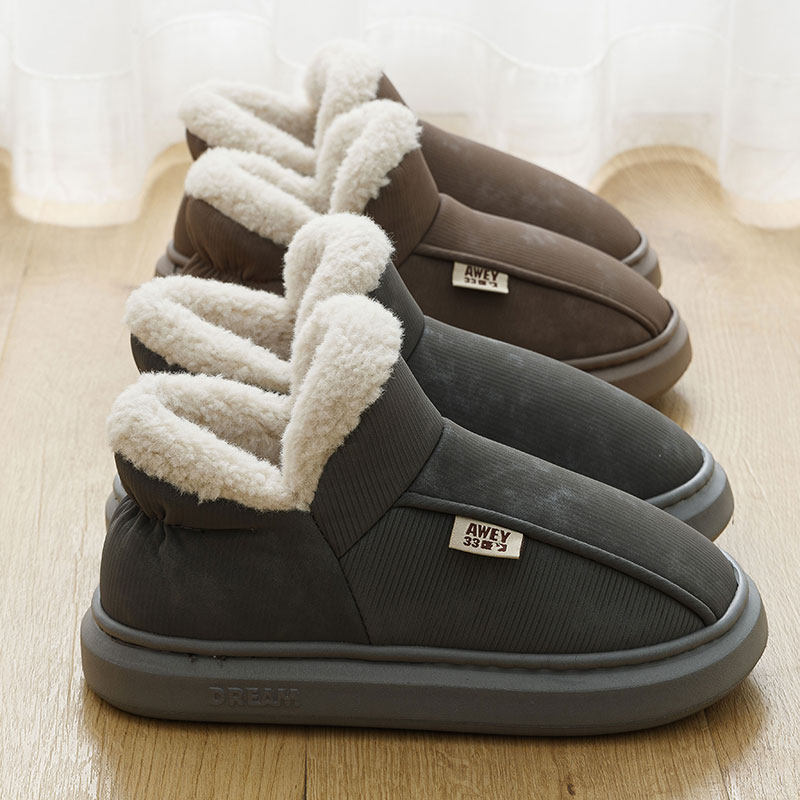 桃印加绒加厚保暖外穿东北大棉鞋