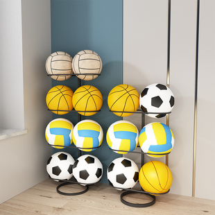 免打孔幼儿童园足球类篮球架框收纳架家用教室内落地移动置物支架