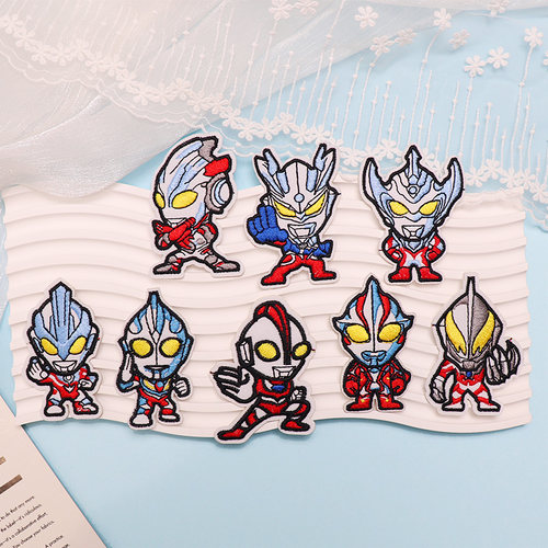 奥特曼卡通自粘刺绣布贴补丁贴