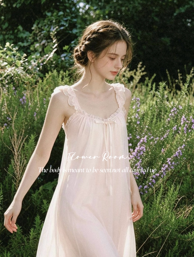 才情世无双* 花边莫代尔吊带睡裙仙女网纱凉感薄款睡衣夏季家居服