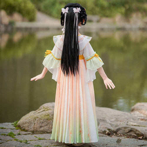 儿童花神汉服2025新款超仙原创古装女童襦裙中国风古装刺绣连衣裙