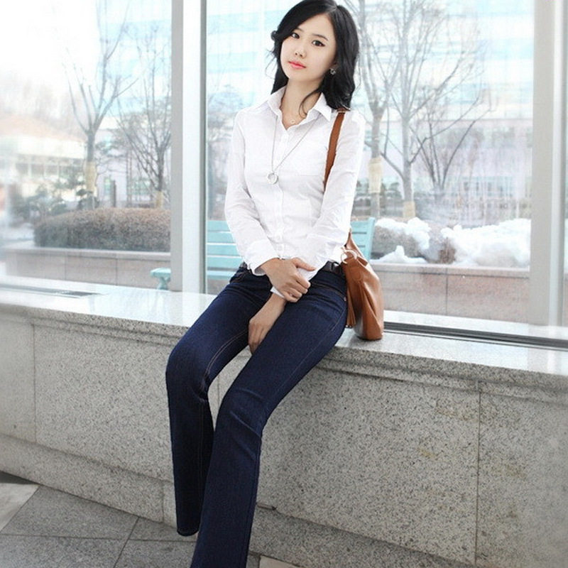 2025春季韩版白衬衫女长袖修身大码女装职业装正装工作服打底衫OL