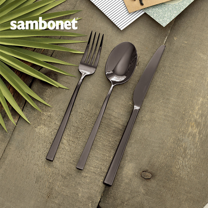 SambonetLinea Q系列18-10不锈钢家用刀叉勺餐具,餐饮具,叉/勺/筷套装,淘宝优惠券,粉丝福利购,淘宝优惠卷