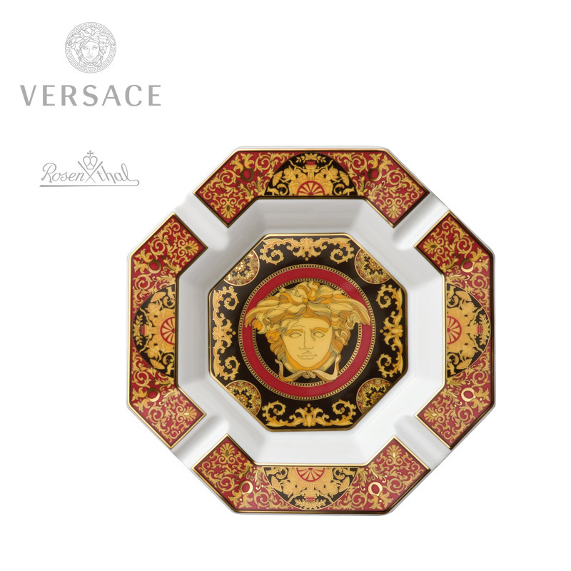 范思哲rosenthal meets versace经典美杜莎陶瓷雪茄烟灰缸礼盒