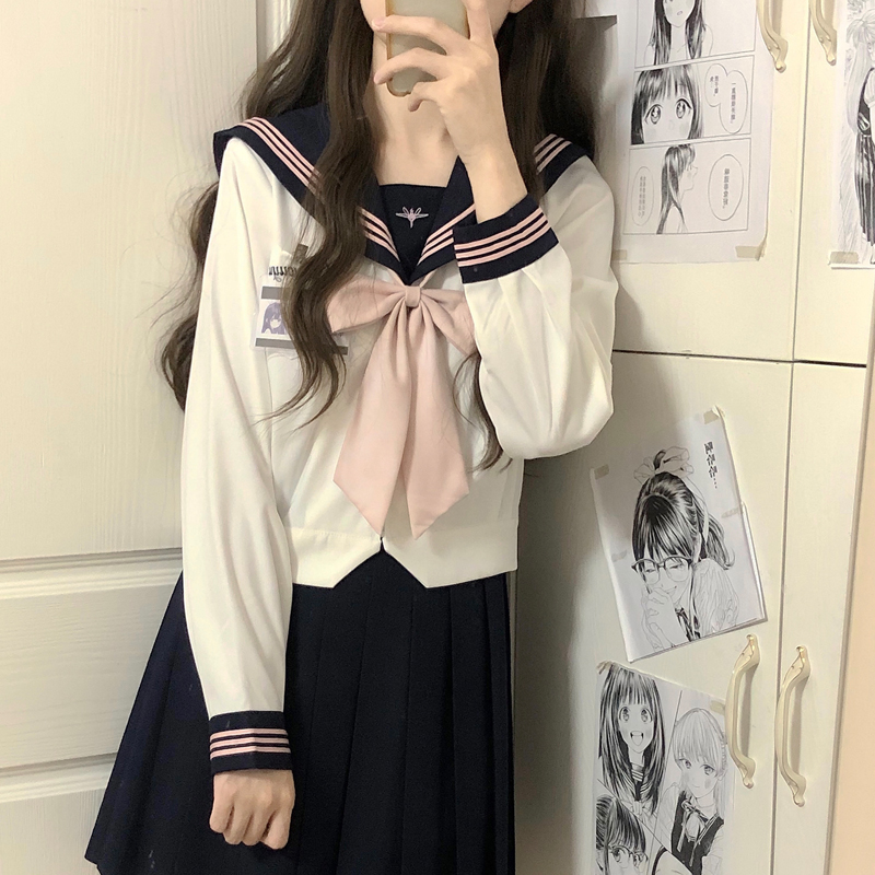 水手服基础款水手服jk制服校供学院风短袖基础款套装