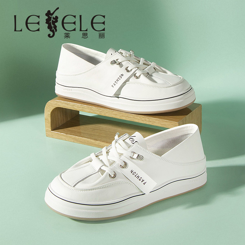 莱思丽新款休闲小白鞋单鞋女鞋la10011