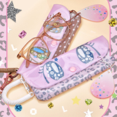 轻亚二次元 LOLA DESIGN辣妹眼镜收纳包 笔袋便携墨镜太阳眼镜袋女