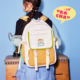 LOLA DESIGN像素挂件双肩包 可爱书包女大学生初中高中生电脑背包