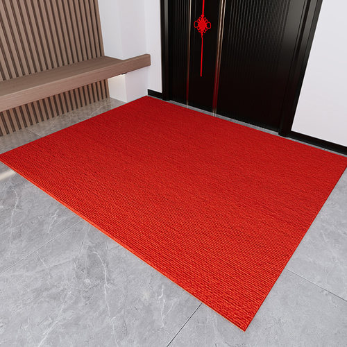 红色地垫入户门垫门口红地毯防滑乔迁结婚喜庆婚庆进门玄关家用