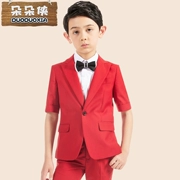 Duo Xia Boy Suit Quần short Set Trẻ em Hoa Girl Dress Big Boy Wedding Show Trang phục Piano - Váy trẻ em