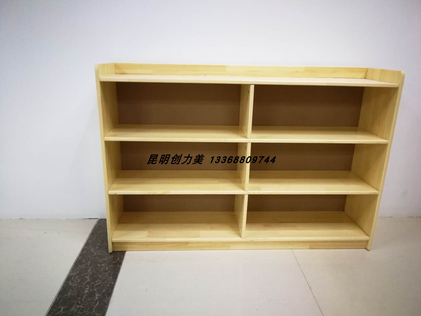 实木收纳柜 儿童玩具柜 幼儿园柜子 书包柜