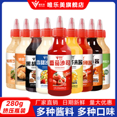 番茄酱沙拉酱甜辣黑椒组合炸鸡蜂蜜芥末酱芝士酱蔬菜沙拉汁手抓饼