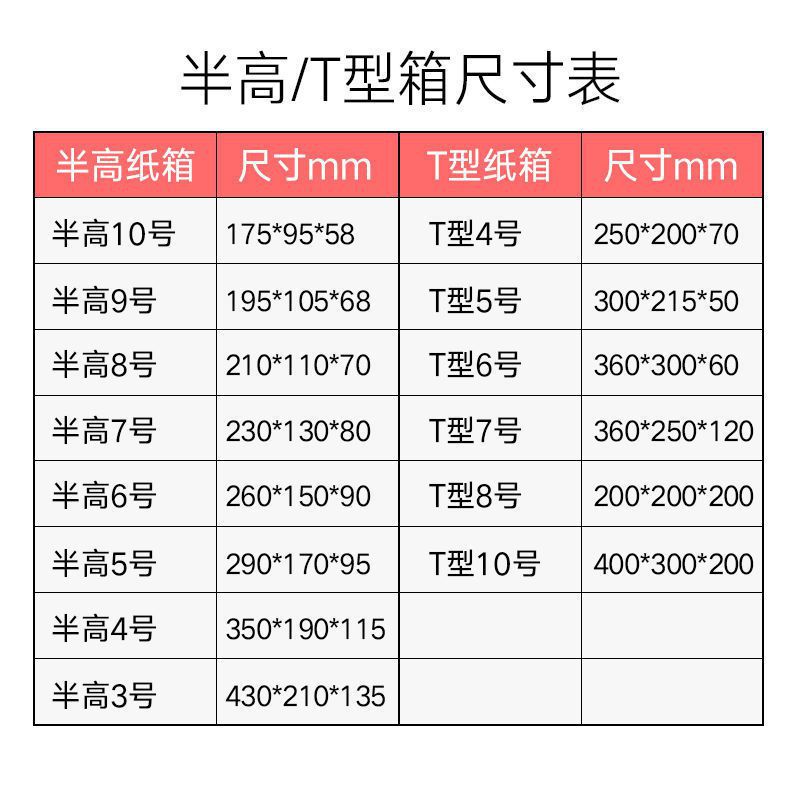 半高纸箱矮纸箱长方形打包纸箱子扁平快递T型箱包装盒电商