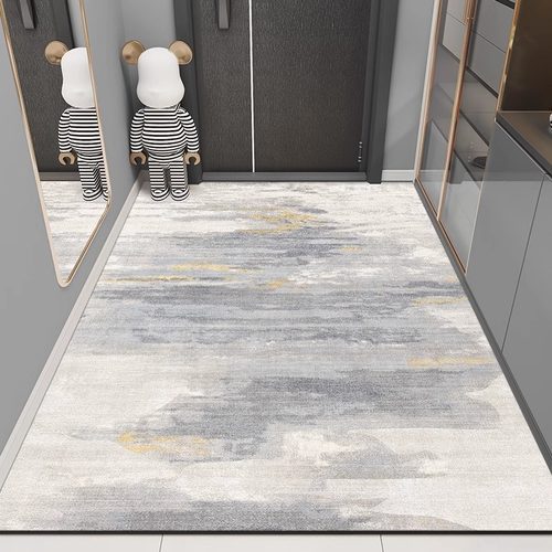 高级轻奢PVC防水皮革入户地垫