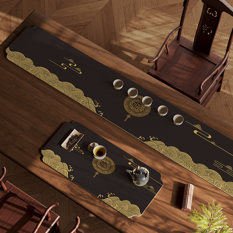 新中式茶桌吸水免洗桌旗垫布