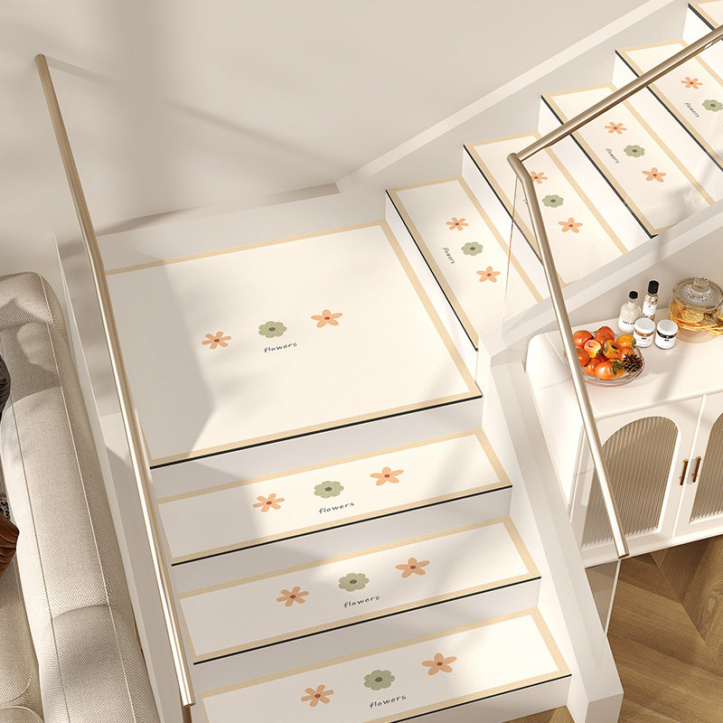 阶梯式旋转楼梯专用皮绒地毯台阶垫子室内隔音铁楼梯踏步垫防滑垫