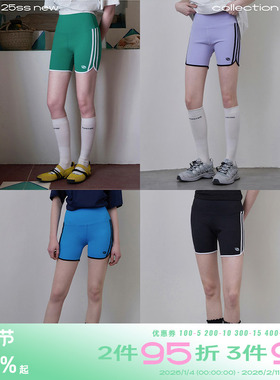 riverstone plus 高腰撞色瑜伽短裤女2025夏新款收腹提臀运动短裤