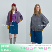 两面穿翻领哈灵顿夹克女春季 riverstone plus 纯棉宽松格纹外套