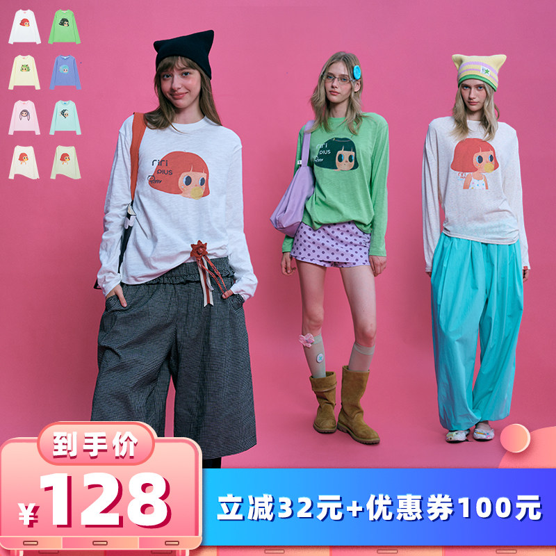 【所有女生的衣橱】riverstone plus&piggy女孩圆领T恤+不对称T恤