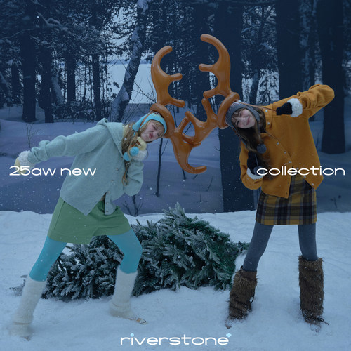 riverstone plus 多巴胺色系连帽开衫针织上衣女冬季百搭毛衣外套