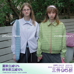 設計感音符刺繡雙面穿夾克外套女秋季 寬松上衣 plus riverstone