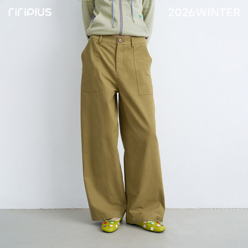 riverstone plus『10/20 20点 新品上新』简约大口袋直筒休闲裤女