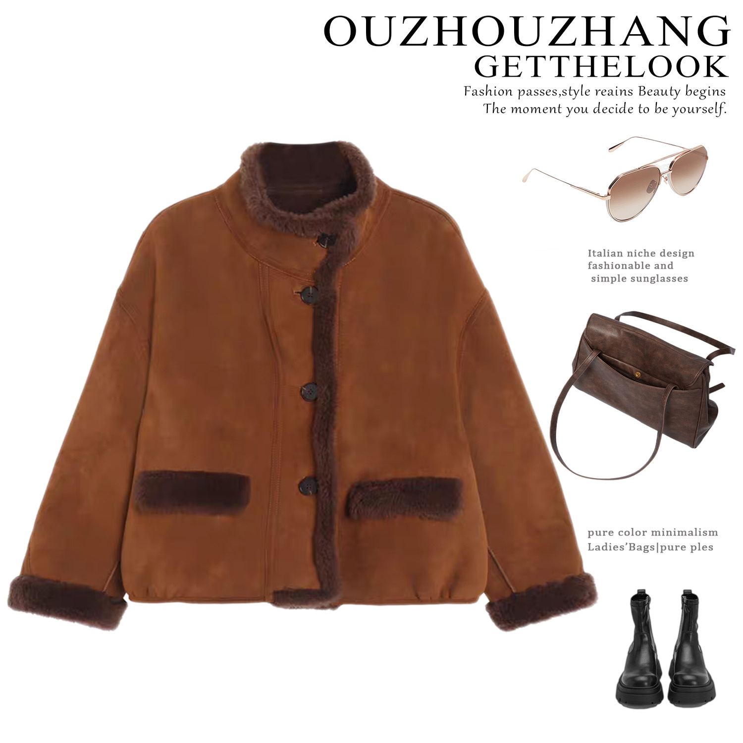 100绵羊毛美式复古风气质